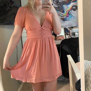 Forever 21 || pink buttoned dress